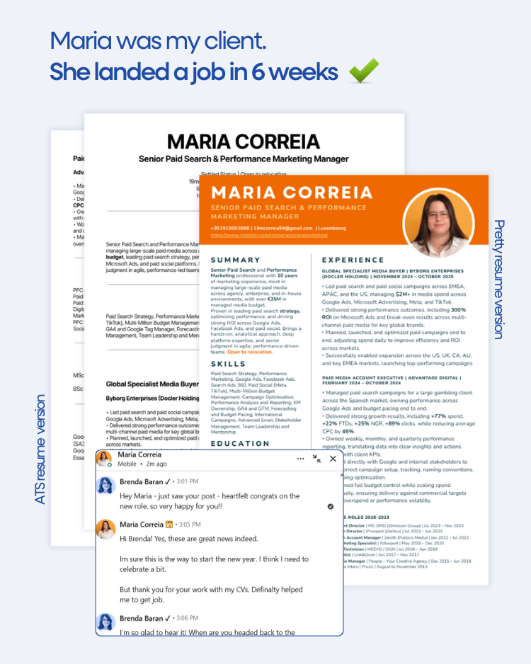 Resume Writing Process - ATS and Designed versions