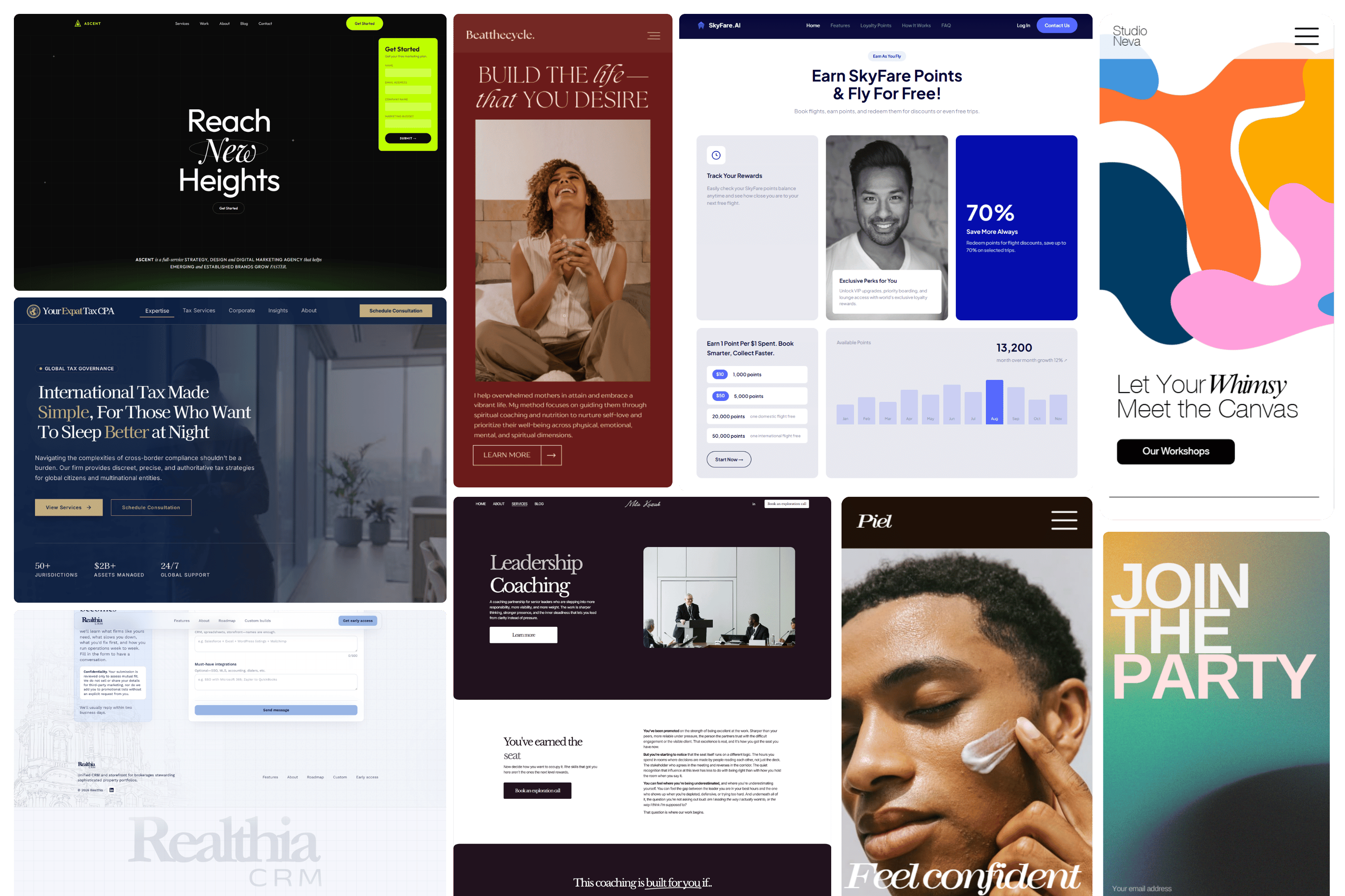 Portfolio of websites designed by My Digital Makeover